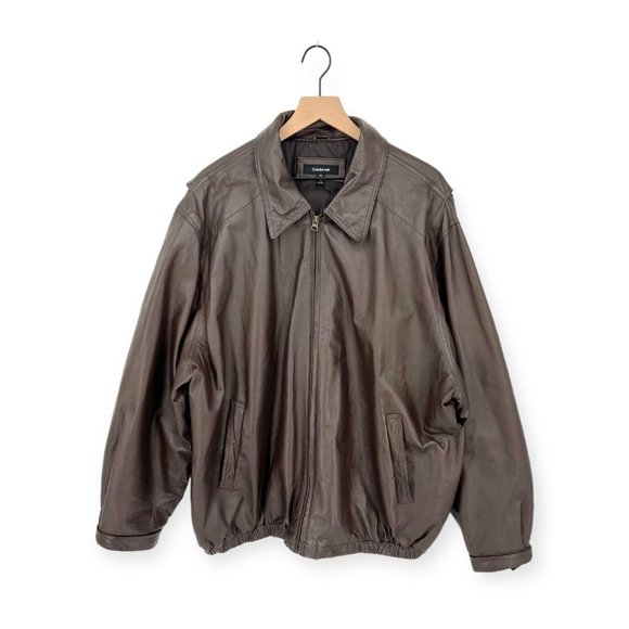 Vintage Colebrook Zip-up Leather Jacket | Extra Extra Large - Picture 1 of 7